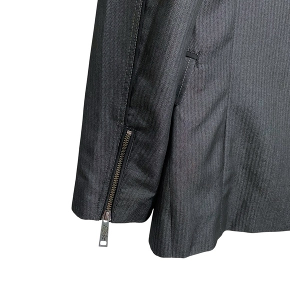 Fox Racing Deluxe Pinstripe Charcoal Gray Blazer Jacket Men's Punk Skater Sz S - Picture 8 of 14